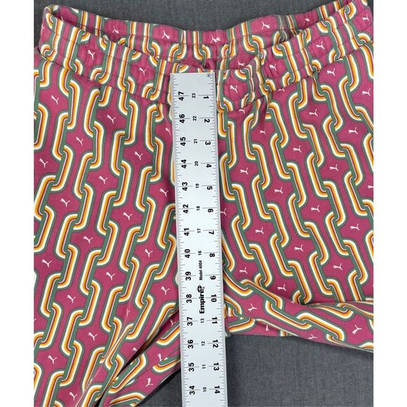 Puma Sweatpants Women L Multicolor Retro Geometric Lounge Joggers Athleisure - Picture 7 of 12